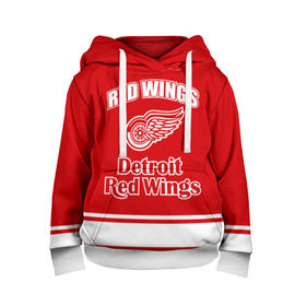 Детская толстовка 3D с принтом Detroit red wings в Санкт-Петербурге, 100% полиэстер | двухслойный капюшон со шнурком для регулировки, мягкие манжеты на рукавах и по низу толстовки, спереди карман-кенгуру с мягким внутренним слоем | detroit red wings | nhl | спорт | хоккей