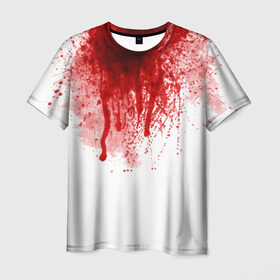 Мужская футболка 3D с принтом Кровь в Санкт-Петербурге, 100% полиэфир | прямой крой, круглый вырез горловины, длина до линии бедер | halloween | без головы | кровь | праздник | тыква | хэллоуин