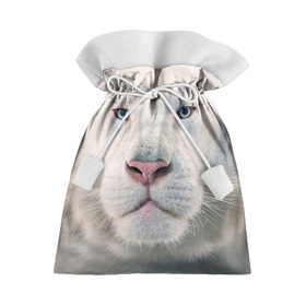 Подарочный 3D мешок с принтом Белый лев в Санкт-Петербурге, 100% полиэстер | Размер: 29*39 см | белый лев | животные | лев