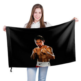 Флаг 3D с принтом Менни Пакьяо в Санкт-Петербурге, 100% полиэстер | плотность ткани — 95 г/м2, размер — 67 х 109 см. Принт наносится с одной стороны | boxing | manny | pacquiao | бокс | боксер | знаменитость | мэнни | мэнни пакьяо | спорт