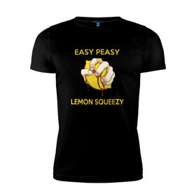 Мужская футболка премиум с принтом EASY PEASY в Санкт-Петербурге, 92% хлопок, 8% лайкра | приталенный силуэт, круглый вырез ворота, длина до линии бедра, короткий рукав | counter strike | cs | cs go | global offensive