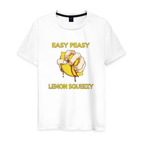 Мужская футболка хлопок с принтом EASY PEASY в Санкт-Петербурге, 100% хлопок | прямой крой, круглый вырез горловины, длина до линии бедер, слегка спущенное плечо. | counter strike | cs | cs go | global offensive