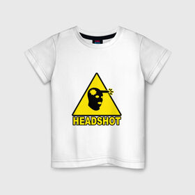 Детская футболка хлопок с принтом Headshot CS:GO в Санкт-Петербурге, 100% хлопок | круглый вырез горловины, полуприлегающий силуэт, длина до линии бедер | cs_go