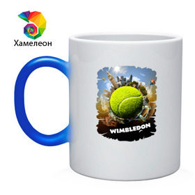 Кружка хамелеон с принтом Уимблдон (Wimbledon) в Санкт-Петербурге, керамика | меняет цвет при нагревании, емкость 330 мл | wimbledon | англия | большой теннис | великобритания | теннисный мяч | уимблдон