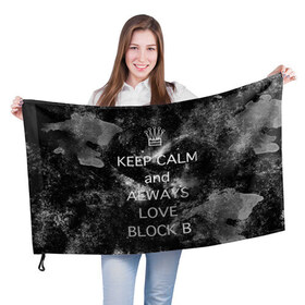 Флаг 3D с принтом Block b в Санкт-Петербурге, 100% полиэстер | плотность ткани — 95 г/м2, размер — 67 х 109 см. Принт наносится с одной стороны | block b | k pop | kpop | блок би | блоки | к поп | корейская попса | корея | кпоп | попса