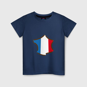 Детская футболка хлопок с принтом Сборная Франции в Санкт-Петербурге, 100% хлопок | круглый вырез горловины, полуприлегающий силуэт, длина до линии бедер | 