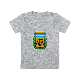 Детская футболка хлопок с принтом Сборная Аргентины в Санкт-Петербурге, 100% хлопок | круглый вырез горловины, полуприлегающий силуэт, длина до линии бедер | argentina | аргентина | сборная аргентина | футбол