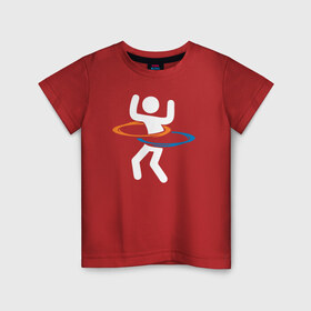 Детская футболка хлопок с принтом Hole-a-Hoop в Санкт-Петербурге, 100% хлопок | круглый вырез горловины, полуприлегающий силуэт, длина до линии бедер | hole a hoop portal портал