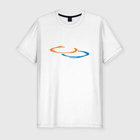 Мужская футболка премиум с принтом Hole-a-Hoop в Санкт-Петербурге, 92% хлопок, 8% лайкра | приталенный силуэт, круглый вырез ворота, длина до линии бедра, короткий рукав | Тематика изображения на принте: hole a hoop portal портал