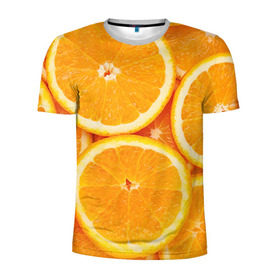 Мужская футболка 3D спортивная с принтом Апельсин в Санкт-Петербурге, 100% полиэстер с улучшенными характеристиками | приталенный силуэт, круглая горловина, широкие плечи, сужается к линии бедра | апельсин | еда | лимон | фрукт