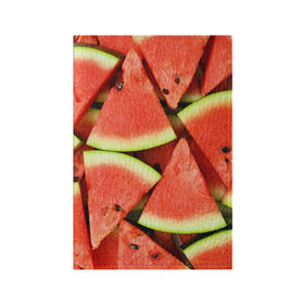 Обложка для паспорта матовая кожа с принтом Дольки арбуза в Санкт-Петербурге, натуральная матовая кожа | размер 19,3 х 13,7 см; прозрачные пластиковые крепления | Тематика изображения на принте: арбуз | дольки арбуза | еда | фрукт | ягода