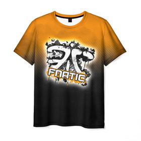 Мужская футболка 3D с принтом Fnatic team в Санкт-Петербурге, 100% полиэфир | прямой крой, круглый вырез горловины, длина до линии бедер | Тематика изображения на принте: fnatic