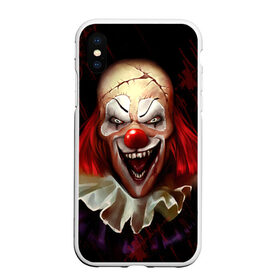 Чехол для iPhone XS Max матовый с принтом Зомби клоун в Санкт-Петербурге, Силикон | Область печати: задняя сторона чехла, без боковых панелей | halloween | злодей | злой | клоун | монстр | хэлоуин