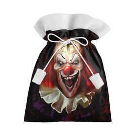 Подарочный 3D мешок с принтом Зомби клоун в Санкт-Петербурге, 100% полиэстер | Размер: 29*39 см | halloween | злодей | злой | клоун | монстр | хэлоуин