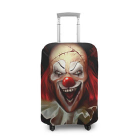Чехол для чемодана 3D с принтом Зомби клоун в Санкт-Петербурге, 86% полиэфир, 14% спандекс | двустороннее нанесение принта, прорези для ручек и колес | halloween | злодей | злой | клоун | монстр | хэлоуин