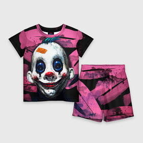 Детский костюм с шортами 3D с принтом Клоун в Санкт-Петербурге,  |  | halloween | злодей | злой | клоун | монстр | хэлоуин