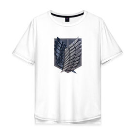 Мужская футболка хлопок Oversize с принтом Эблема разведчиков в Санкт-Петербурге, 100% хлопок | свободный крой, круглый ворот, “спинка” длиннее передней части | 