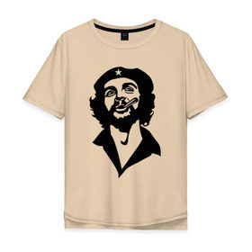 Мужская футболка хлопок Oversize с принтом Че Гевара в Санкт-Петербурге, 100% хлопок | свободный крой, круглый ворот, “спинка” длиннее передней части | che | cuba | гевара | куба | латиноамериканский революционер | че | чегевара