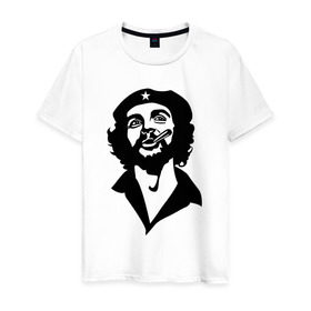 Мужская футболка хлопок с принтом Че Гевара в Санкт-Петербурге, 100% хлопок | прямой крой, круглый вырез горловины, длина до линии бедер, слегка спущенное плечо. | che | cuba | гевара | куба | латиноамериканский революционер | че | чегевара
