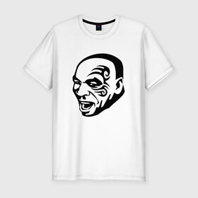Мужская футболка премиум с принтом Майк Тайсон в Санкт-Петербурге, 92% хлопок, 8% лайкра | приталенный силуэт, круглый вырез ворота, длина до линии бедра, короткий рукав | 