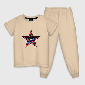 Детская пижама хлопок с принтом ЦСКА в Санкт-Петербурге, 100% хлопок |  брюки и футболка прямого кроя, без карманов, на брюках мягкая резинка на поясе и по низу штанин
 | 