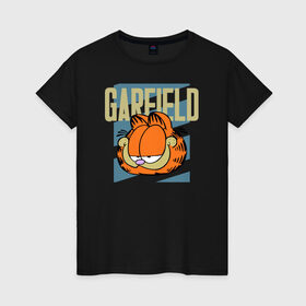 Женская футболка хлопок с принтом Garfield Radical в Санкт-Петербурге, 100% хлопок | прямой крой, круглый вырез горловины, длина до линии бедер, слегка спущенное плечо | Тематика изображения на принте: garfield radical гарфилд кот