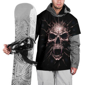 Накидка на куртку 3D с принтом Scary skull в Санкт-Петербурге, 100% полиэстер |  | Тематика изображения на принте: skull | skulls | череп | черепа