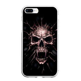 Чехол для iPhone 7Plus/8 Plus матовый с принтом Scary skull в Санкт-Петербурге, Силикон | Область печати: задняя сторона чехла, без боковых панелей | skull | skulls | череп | черепа