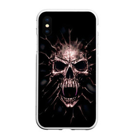 Чехол для iPhone XS Max матовый с принтом Scary skull в Санкт-Петербурге, Силикон | Область печати: задняя сторона чехла, без боковых панелей | skull | skulls | череп | черепа