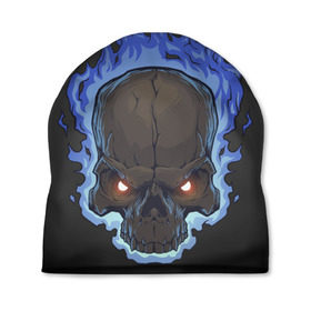 Шапка 3D с принтом Fire skull в Санкт-Петербурге, 100% полиэстер | универсальный размер, печать по всей поверхности изделия | skull | skulls | череп | черепа