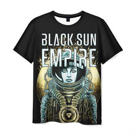 Мужская футболка 3D с принтом Black Sun Empire в Санкт-Петербурге, 100% полиэфир | прямой крой, круглый вырез горловины, длина до линии бедер | empire