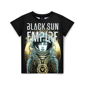 Детская футболка 3D с принтом Black Sun Empire в Санкт-Петербурге, 100% гипоаллергенный полиэфир | прямой крой, круглый вырез горловины, длина до линии бедер, чуть спущенное плечо, ткань немного тянется | empire