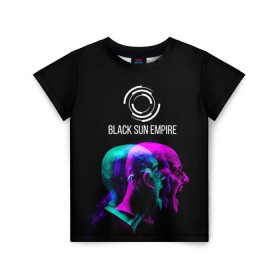 Детская футболка 3D с принтом Black Sun Empire в Санкт-Петербурге, 100% гипоаллергенный полиэфир | прямой крой, круглый вырез горловины, длина до линии бедер, чуть спущенное плечо, ткань немного тянется | Тематика изображения на принте: empire