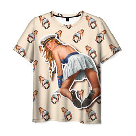 Мужская футболка 3D с принтом Девушка в Санкт-Петербурге, 100% полиэфир | прямой крой, круглый вырез горловины, длина до линии бедер | голые | девушки | прикол