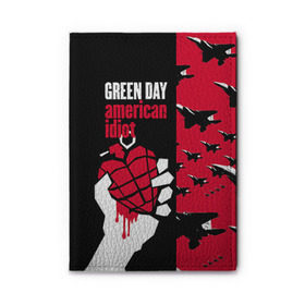 Обложка для автодокументов с принтом Green Day в Санкт-Петербурге, натуральная кожа |  размер 19,9*13 см; внутри 4 больших “конверта” для документов и один маленький отдел — туда идеально встанут права | green day | rock | грин дей | рок