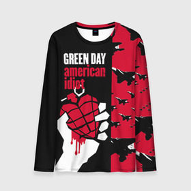 Мужской лонгслив 3D с принтом Green Day в Санкт-Петербурге, 100% полиэстер | длинные рукава, круглый вырез горловины, полуприлегающий силуэт | green day | rock | грин дей | рок
