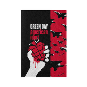 Обложка для паспорта матовая кожа с принтом Green Day в Санкт-Петербурге, натуральная матовая кожа | размер 19,3 х 13,7 см; прозрачные пластиковые крепления | green day | rock | грин дей | рок