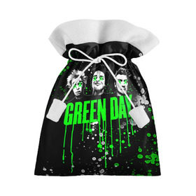 Подарочный 3D мешок с принтом Green Day в Санкт-Петербурге, 100% полиэстер | Размер: 29*39 см | green day | rock | грин дей | рок