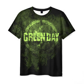 Мужская футболка 3D с принтом Green Day в Санкт-Петербурге, 100% полиэфир | прямой крой, круглый вырез горловины, длина до линии бедер | Тематика изображения на принте: green day | rock | грин дей | рок