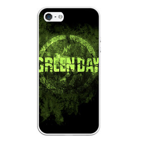 Чехол для Apple iPhone 5/5S силиконовый с принтом Green Day в Санкт-Петербурге, Силикон | Область печати: задняя сторона чехла, без боковых панелей | green day | rock | грин дей | рок
