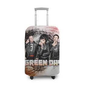 Чехол для чемодана 3D с принтом Green Day в Санкт-Петербурге, 86% полиэфир, 14% спандекс | двустороннее нанесение принта, прорези для ручек и колес | green day | rock | грин дей | рок