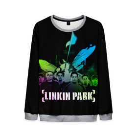 Мужской свитшот 3D с принтом Linkin Park в Санкт-Петербурге, 100% полиэстер с мягким внутренним слоем | круглый вырез горловины, мягкая резинка на манжетах и поясе, свободная посадка по фигуре | linkin park | rock | линкин парк | рок