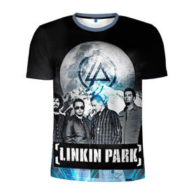Мужская футболка 3D спортивная с принтом Linkin Park в Санкт-Петербурге, 100% полиэстер с улучшенными характеристиками | приталенный силуэт, круглая горловина, широкие плечи, сужается к линии бедра | linkin park | rock | линкин парк | рок
