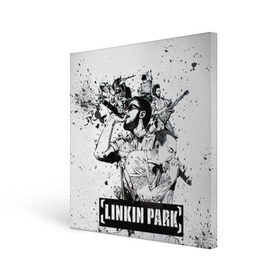 Холст квадратный с принтом Linkin Park в Санкт-Петербурге, 100% ПВХ |  | linkin park | rock | линкин парк | рок