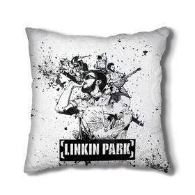 Подушка 3D с принтом Linkin Park в Санкт-Петербурге, наволочка – 100% полиэстер, наполнитель – холлофайбер (легкий наполнитель, не вызывает аллергию). | состоит из подушки и наволочки. Наволочка на молнии, легко снимается для стирки | linkin park | rock | линкин парк | рок