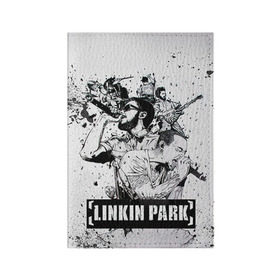 Обложка для паспорта матовая кожа с принтом Linkin Park в Санкт-Петербурге, натуральная матовая кожа | размер 19,3 х 13,7 см; прозрачные пластиковые крепления | Тематика изображения на принте: linkin park | rock | линкин парк | рок