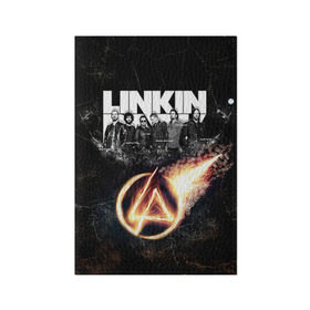 Обложка для паспорта матовая кожа с принтом Linkin Park в Санкт-Петербурге, натуральная матовая кожа | размер 19,3 х 13,7 см; прозрачные пластиковые крепления | linkin park | rock | линкин парк | рок