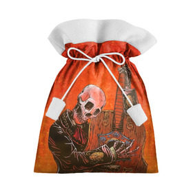 Подарочный 3D мешок с принтом Скелет с гитарой в Санкт-Петербурге, 100% полиэстер | Размер: 29*39 см | гитара | скелет