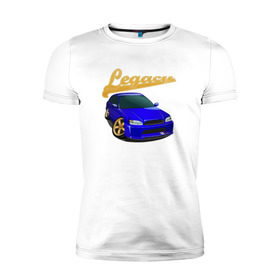 Мужская футболка премиум с принтом Subaru Legacy в Санкт-Петербурге, 92% хлопок, 8% лайкра | приталенный силуэт, круглый вырез ворота, длина до линии бедра, короткий рукав | subaru | subaru legacylegacy