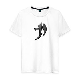 Мужская футболка хлопок с принтом Иероглиф Сила в Санкт-Петербурге, 100% хлопок | прямой крой, круглый вырез горловины, длина до линии бедер, слегка спущенное плечо. | japan | power | восток | сила | тату | япония | японский иероглиф 